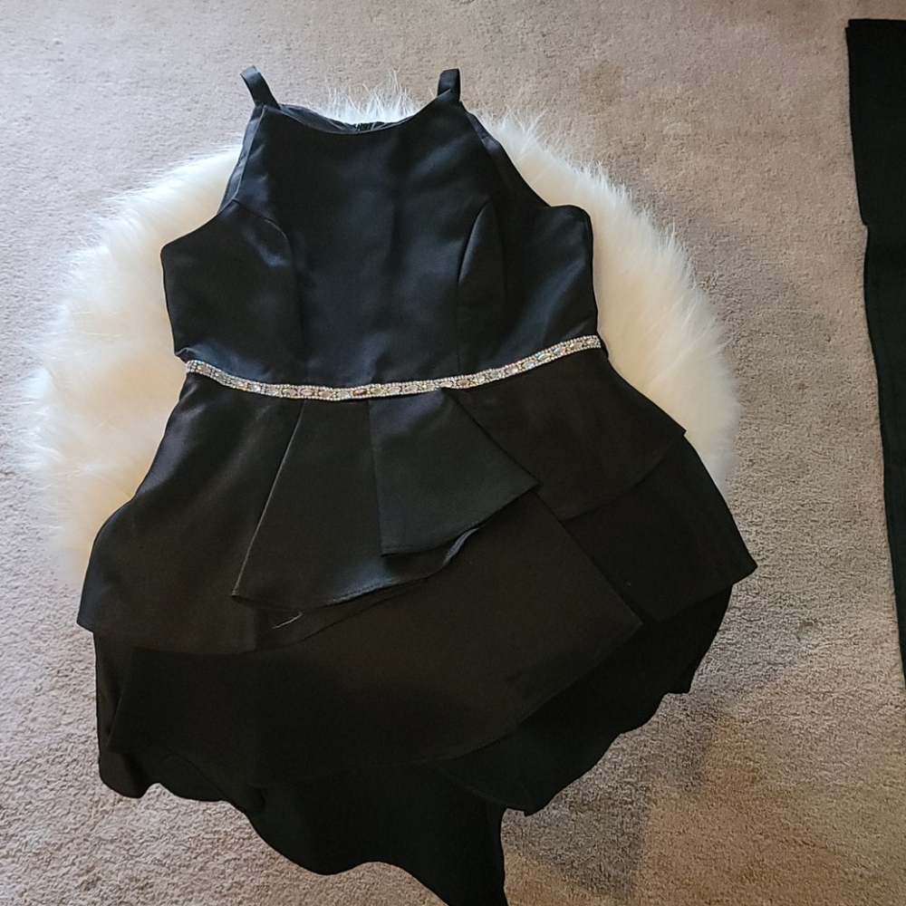 Little girls black cocktail dress